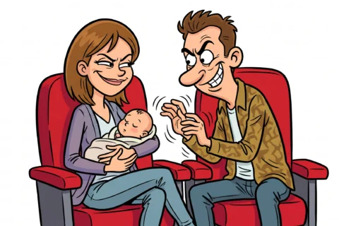 WITZ ÜBER EIN BABY IM KINO