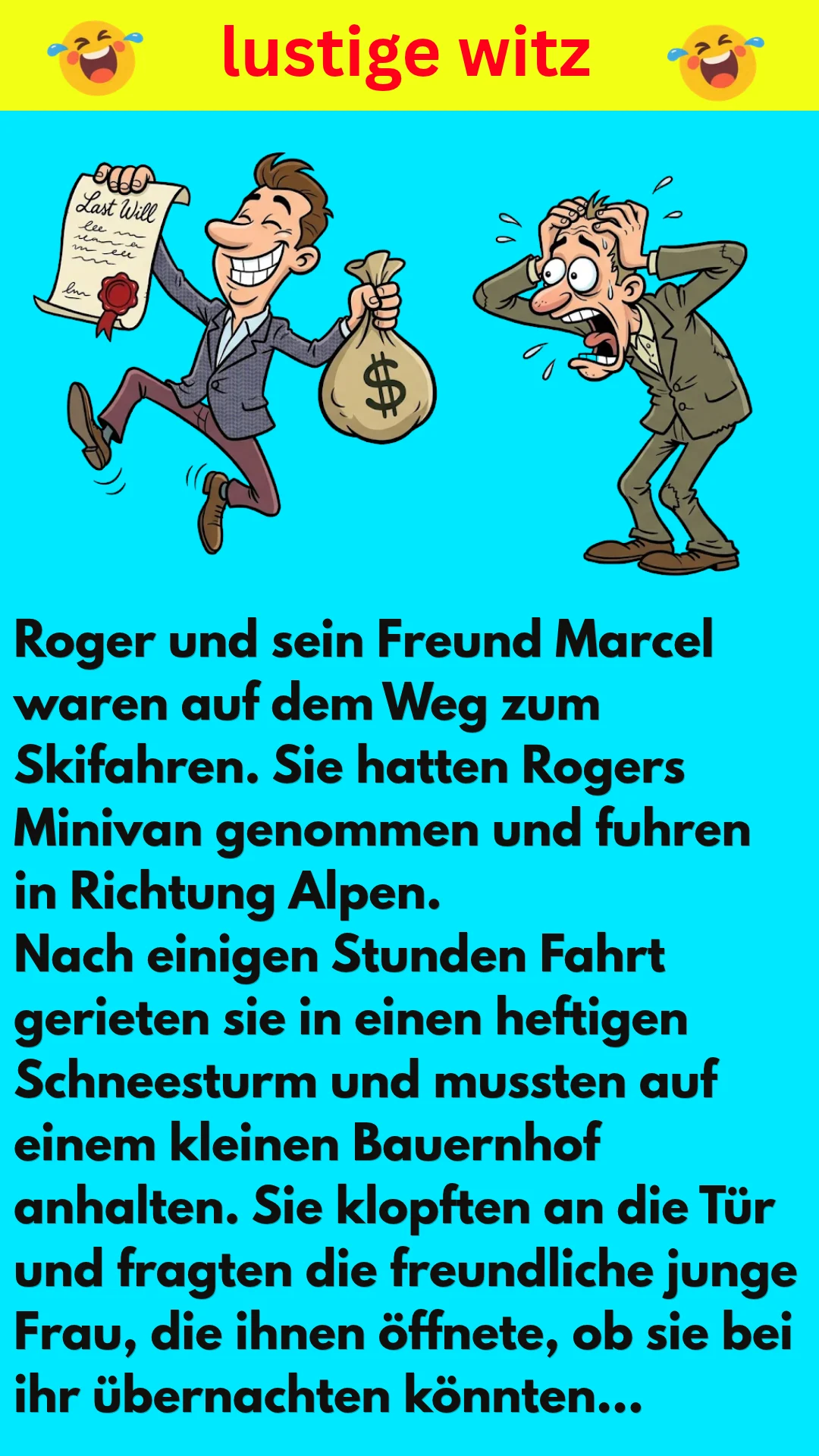 WITZ ÜBER NEUN MONATE SPÄTER