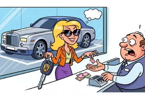 Die Blondine und der Rolls-Royce