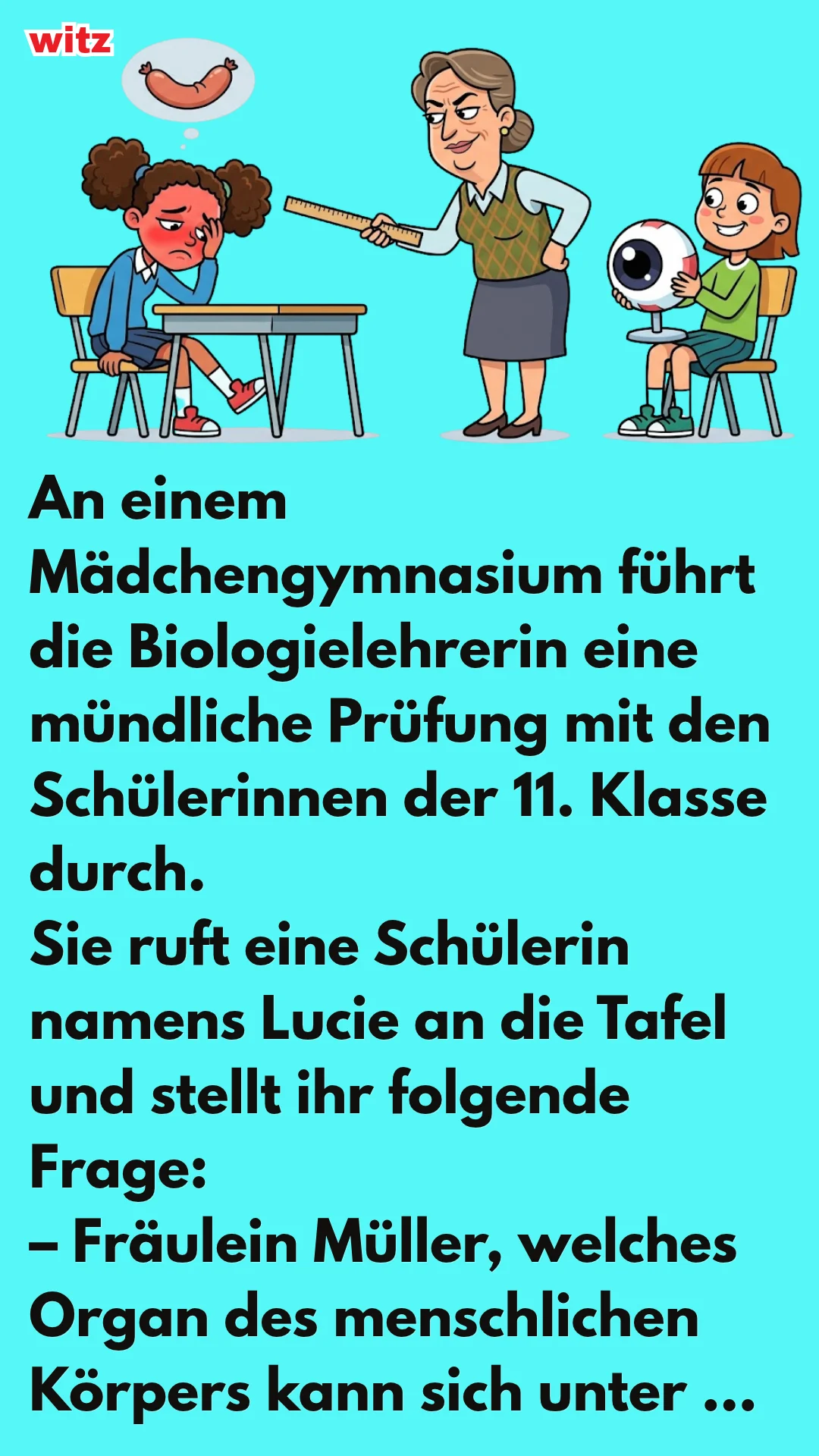 WITZ ÜBER MÜNDLICHE BIOLOGIEPRÜFUNG