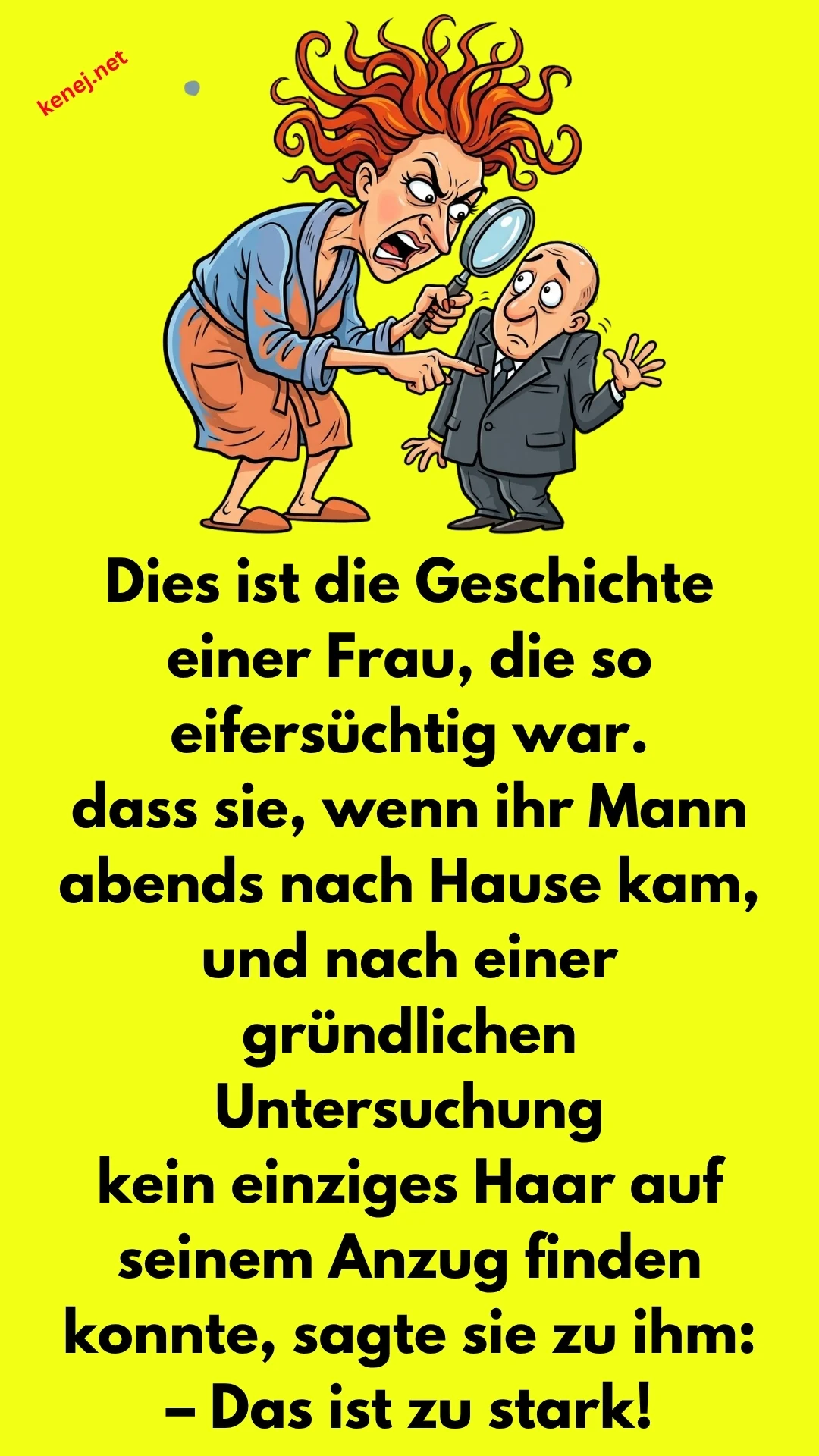 witz einer kahlköpfigen Frau