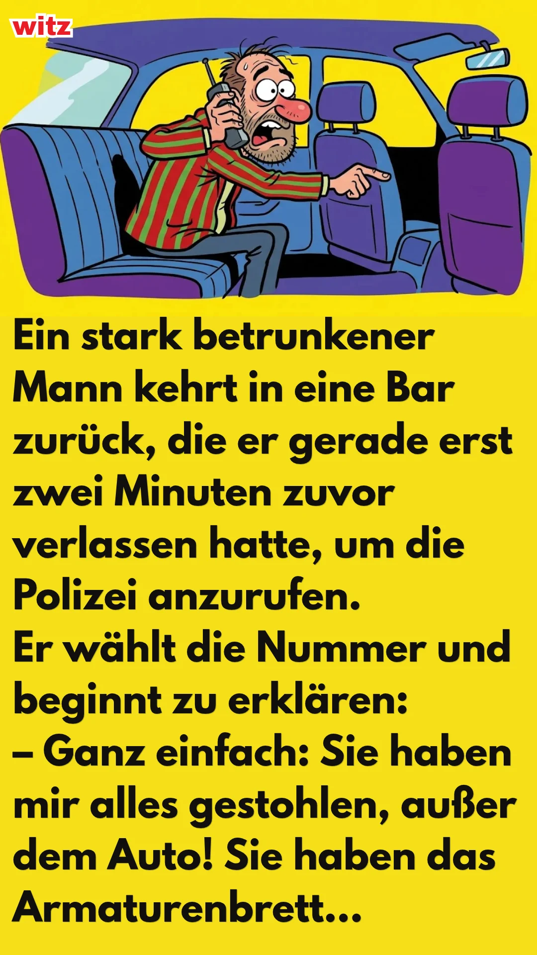 WITZ ÜBER EIN GESTOHLENES AUTO