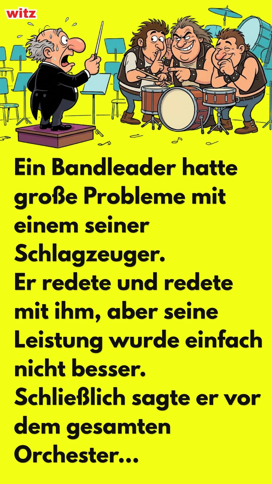 WITZ ÜBER EINEN SCHLAGZEUGER