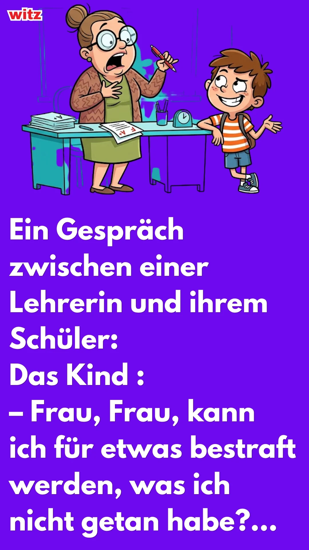 WITZ ÜBER DIE STRAFE 