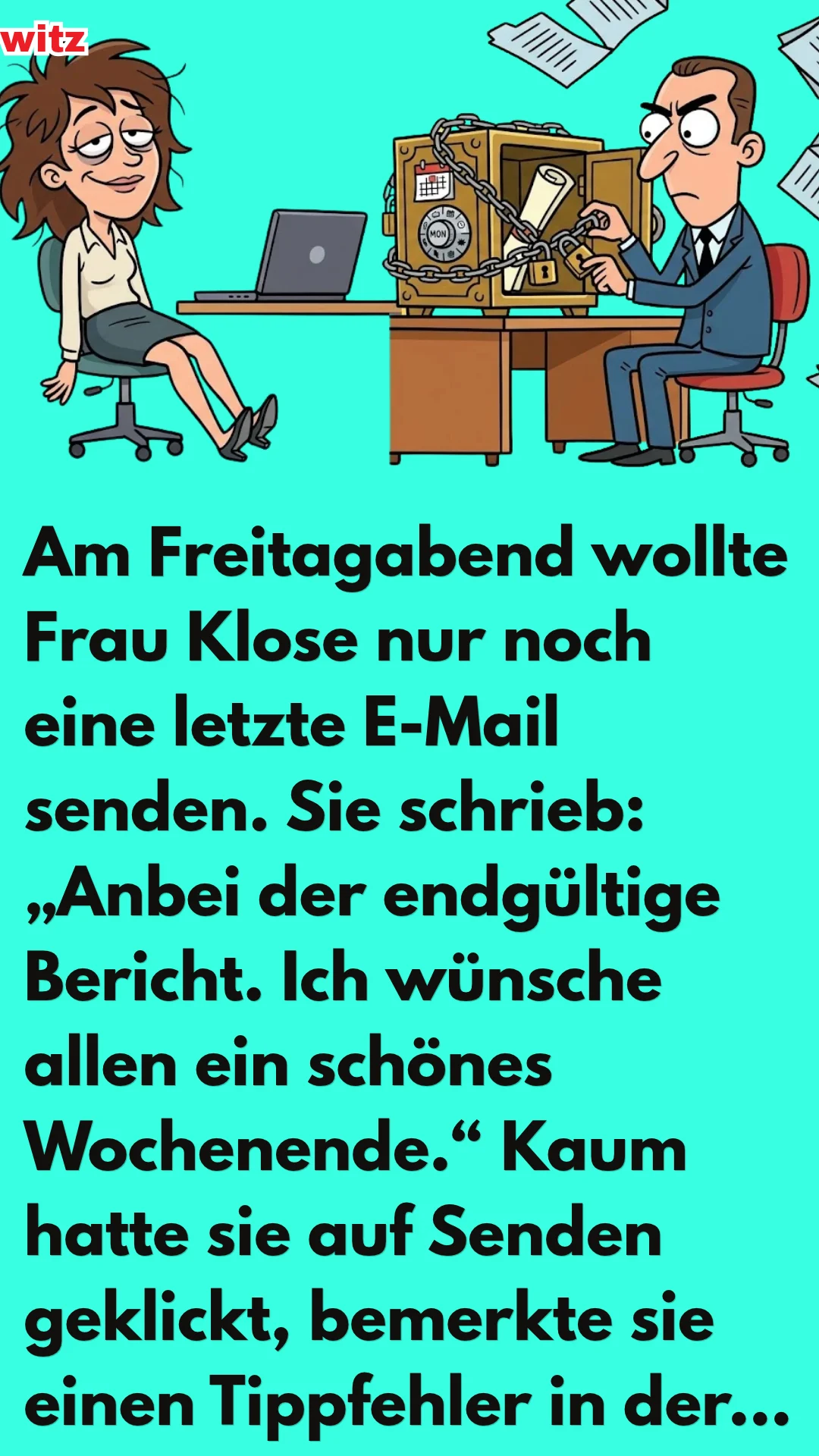 Witz über die letzte E-Mail