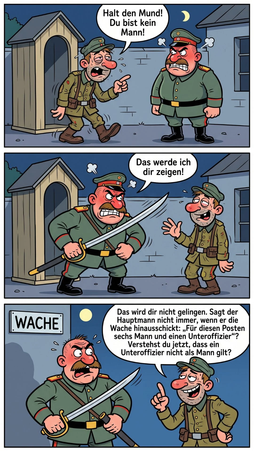 Witz über einen betrunkenen Soldaten