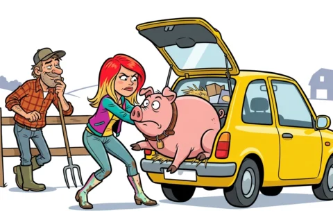 DIE BLONDINE UND DER BAUER