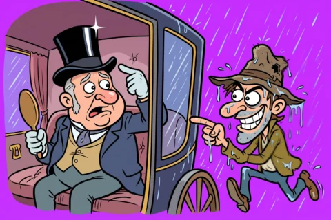 Seinen neuen Hut gerettet